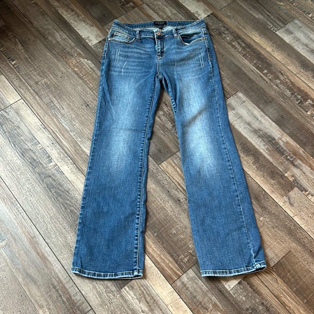 Judy Blue Mid Rise Boot Cut Medium Wash Denim Jeans